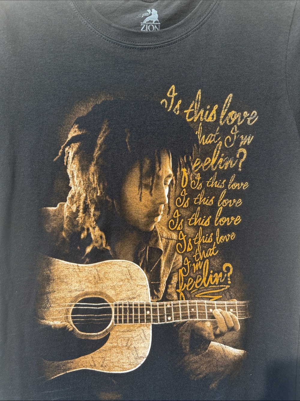 Black & Gold Bob Marley Graphic Tee